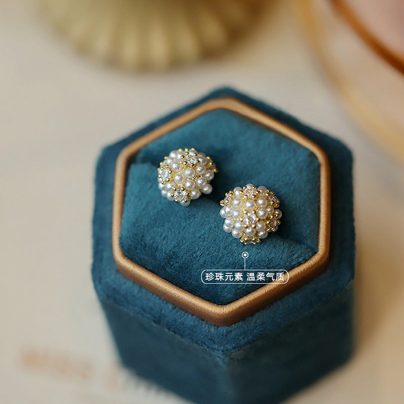 Wholesale Autumn and Winter High-end Bow Pearl Personality Fashion Temperament Pendant Earrings